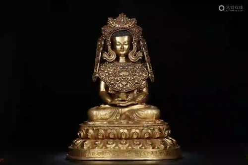 Chinese Gilt Bronze Buddha