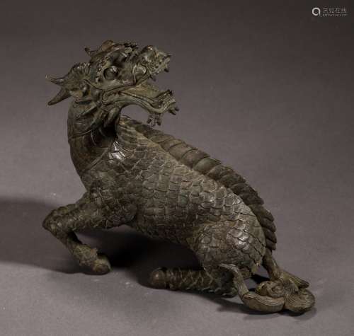 A Bronze Beast Shaped Ornament