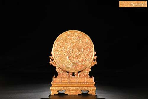 A Gilt Bronze Screen Ornament