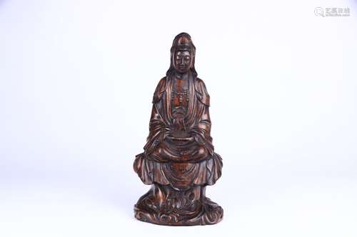 An Agarwood Guanyin Statue