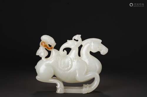 A Hetian Jade Horse Ornament