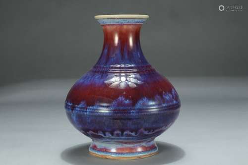 A Porcelain Transmutation Glaze Yuhuchunping Vase With Mark