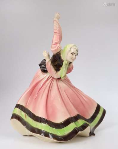 Danseuse slave En porcelaine peinte. Epoque XXèm…