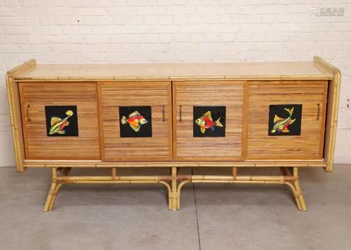 Buffet enfilade en rotin d'Adrien AUDOUX et Frida …