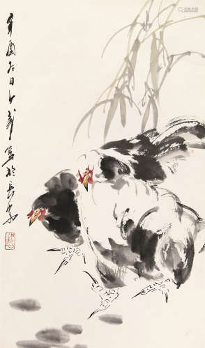 王子武（b.1936） 大吉图 立轴 设色纸本