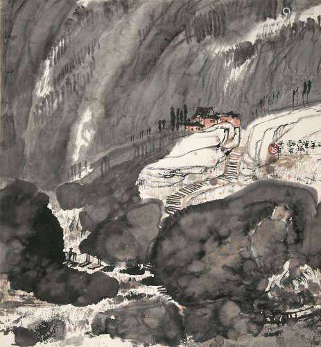 贾又福（b.1942） 山水 立轴 设色纸本