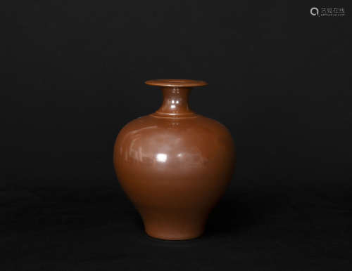 宋代-耀州窯醬釉瓶
