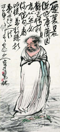 王一亭（1867-1938） 罗汉图 立轴 设色纸本
