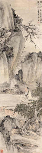 冯超然（1882-1954） 拟白石翁笔意 立轴 设色纸本