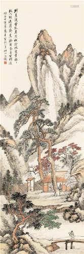 汪琨（1877-1946） 仿石田翁笔意 立轴 设色纸本