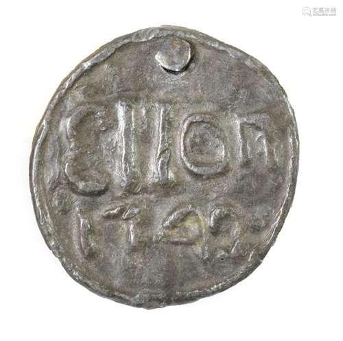 Ellon, a beggar's badge, of circular form, inscribed ELLON 1742, 4.2cm diameter Beggar's badges were