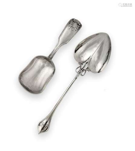 A Victorian Silver Caddy-Spoon, by Charles Boyton, London, 1868, Fiddle, Thread and Shell pattern,