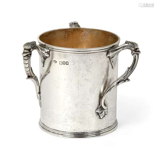 A Victorian Silver Three-Handled Cup, by the Goldsmiths and Silversmiths Co. Ltd., London, 1900, the