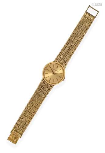 A Lady's 9 Carat Gold Wristwatch, signed Bueche-Girod, 1978, lever movement signed, champagne