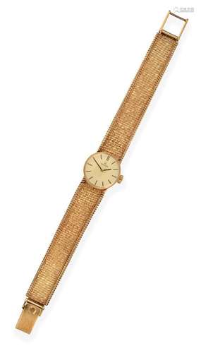 A Lady's 9 Carat Gold Wristwatch, signed Omega, 1972, (calibre 485) lever movement signed and