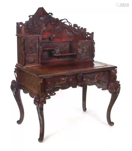 Japanese Carved Desk