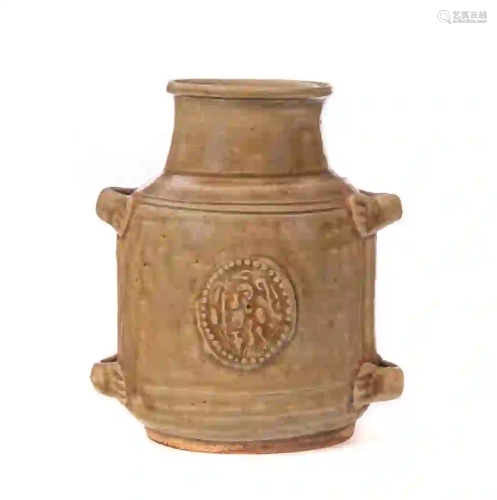 Chinese Jin Dynasty Handled Vase