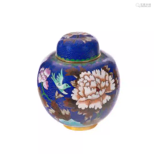 Cloisenne Floral Ginger Jar