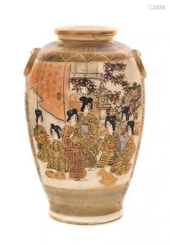 Japanese Satsuma Meiji Period Miniature Vase