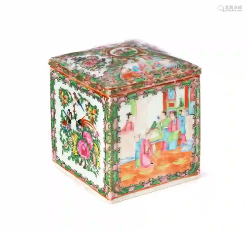 Chinese Rose Medallion Tea Caddy