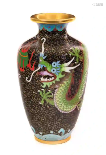 Chinese Cloisonne Dragon Vase