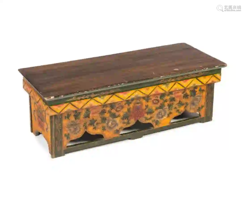 Tibetan Wooden Bench