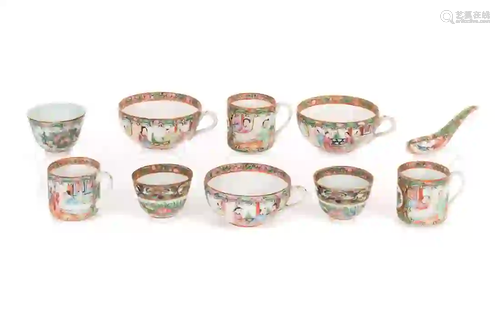 10 Misc. Rose Medallion Items Tea Cups, Bowls