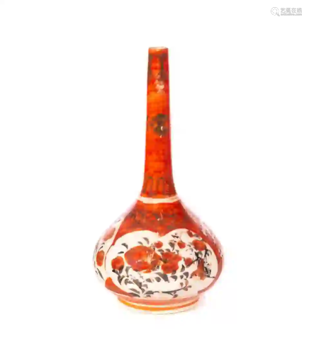 Signed Chinese Imari Cabinet Vase