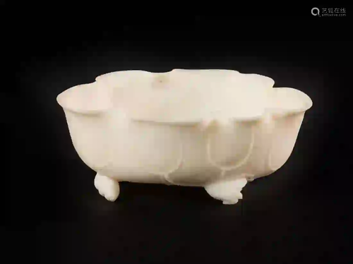 Chinese Carved Stone Lotus Bowl