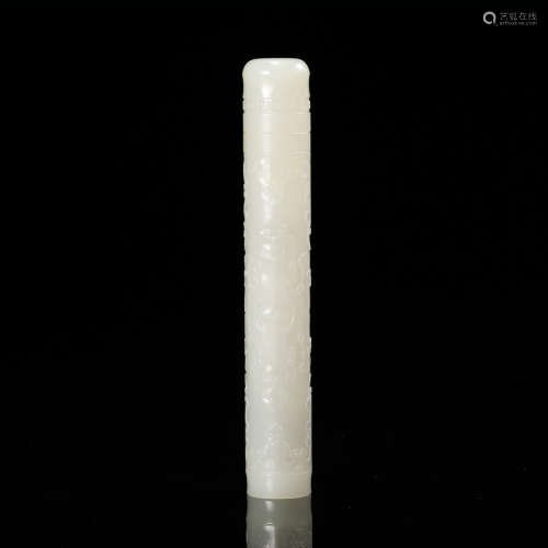 Chinese White Jade Incense Container