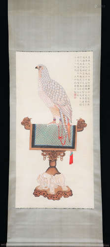 Chinese Ink And Color Scroll Painting