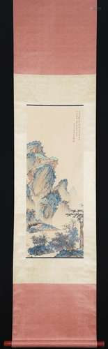 Chinese Ink And Color Scroll Painting