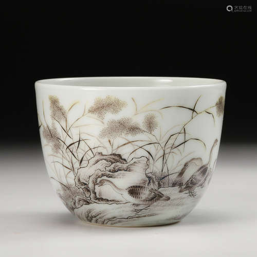 Chinese Famille Rose Porcelain Cup