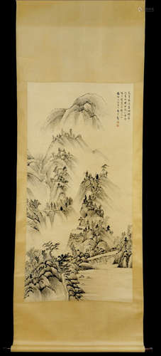 Chinese Landscape Scroll Painting