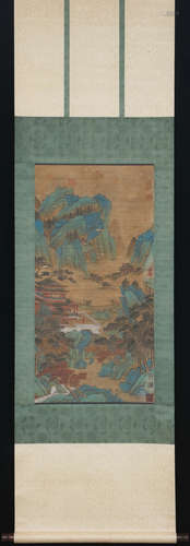 Chinese Ink And Color Scroll Painting