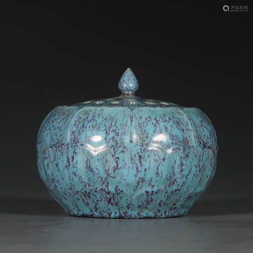 Chinese Robin's Egg Glazed Cover Censer