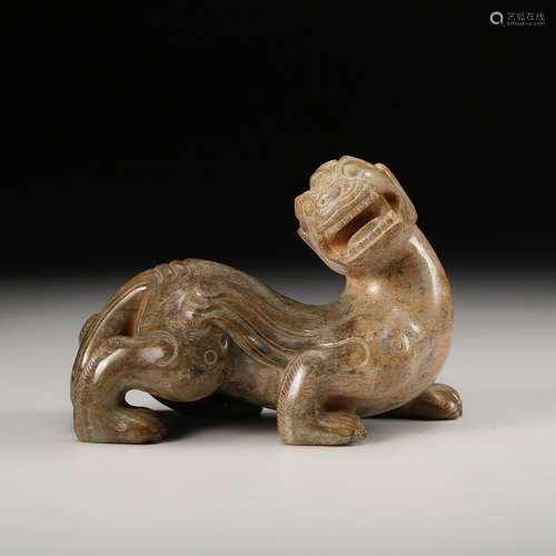 Chinese Archaistic Jade Beast