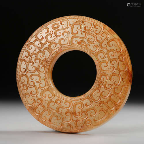 Chinese Archaistic Jade Bi Disk