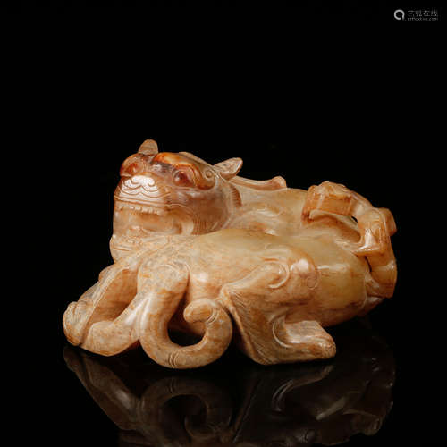 Chinese Archaistic Jade Beast