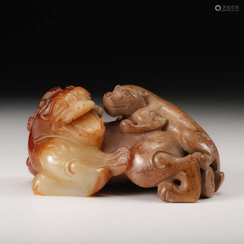 Chinese Archaistic Jade Beast