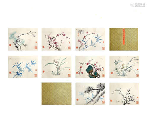 中国字画 花卉册