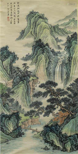 中国字画 青绿山水