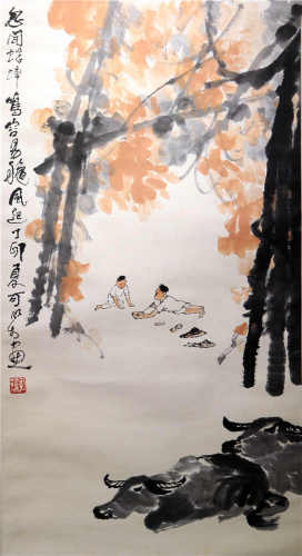 中国字画 牧牛图