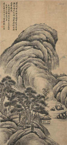 张宗苍（1686-1756） 仿李咸熙山水 立轴 设色纸本