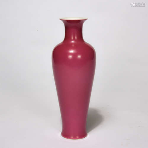 Chinese Carmine Glaze Porcelain Vase