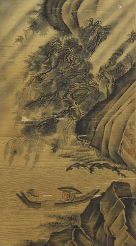 Chinese Painting Of Landscape And Figures