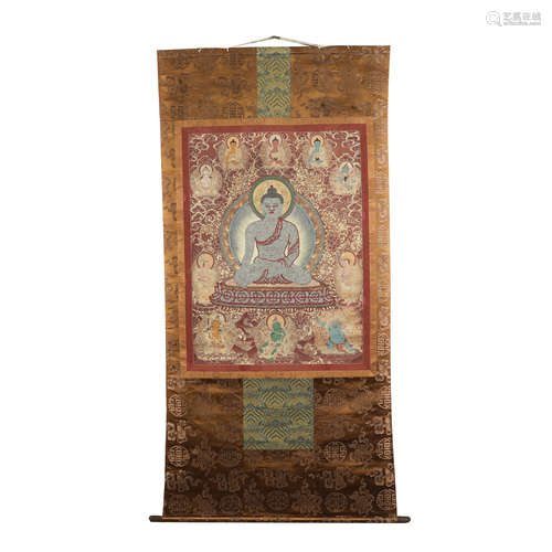 Chinese Shakyamuni Thangka