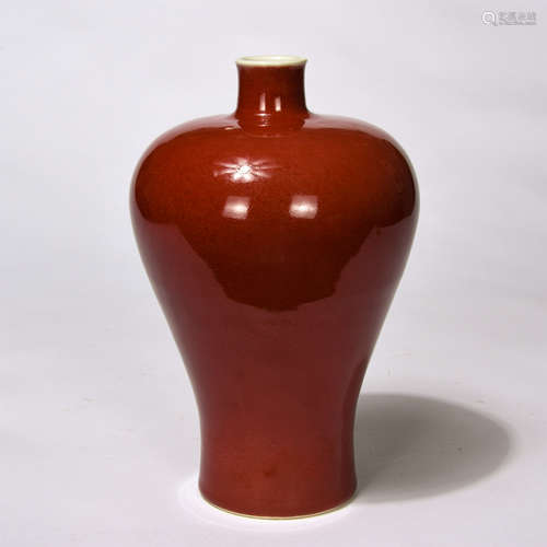 Chinese Coral Red Glaze Porcelain Meiping