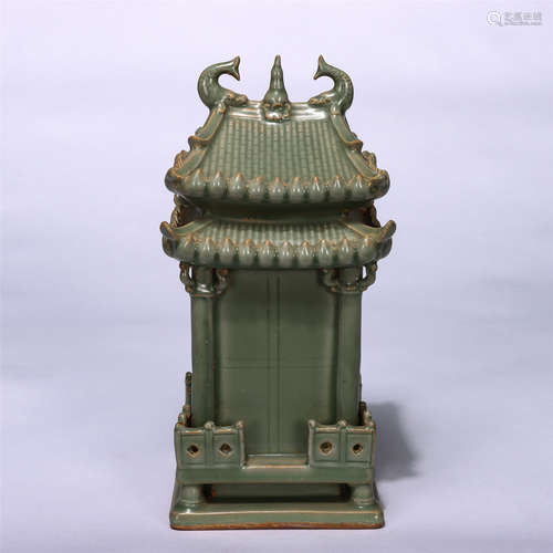 Chinese Longquan Ware Porcelain Small Pavilion