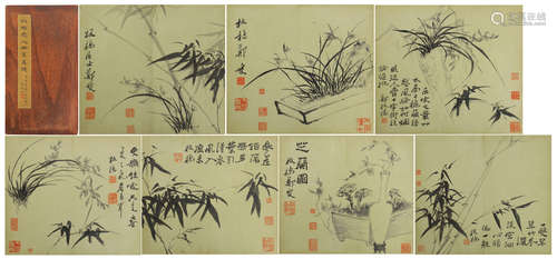 Chinese Painting Album Of Bamboo And Orchid